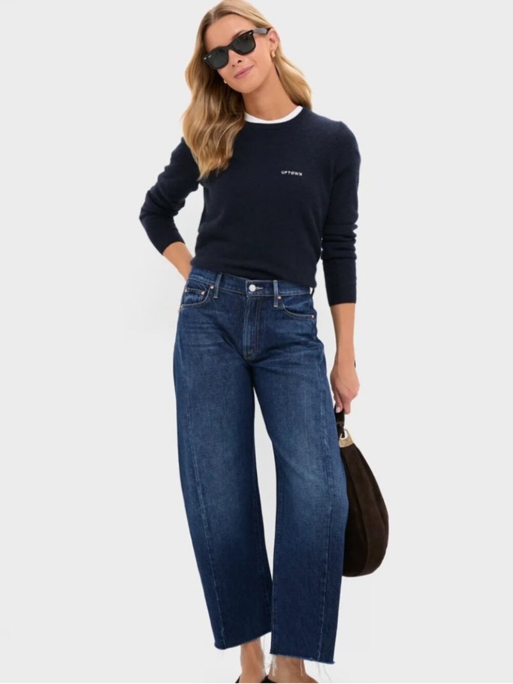NWT Mother Unplugged The Mid Rise Full Pipe Flood Fray Size 26